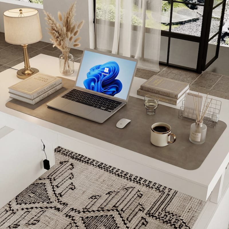 Electric Adjustable Standing Desk Table, 110" Large Height Adjustable Work Table with Storage