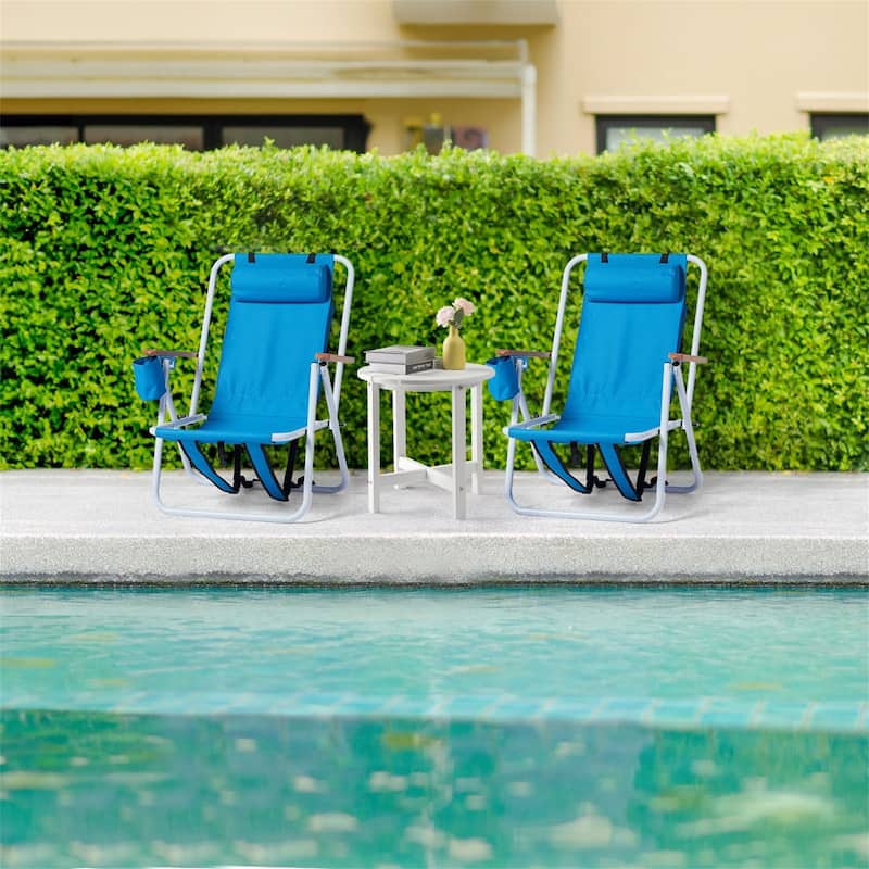 2PFCS Folding Beach Chairs