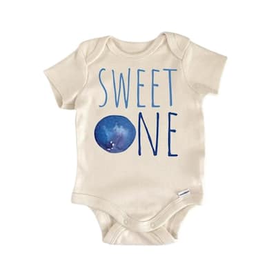 Sweet One Blueberry Birthday - Baby Boy Girl Clothes Infant Bodysuit Funny Cute Newborn