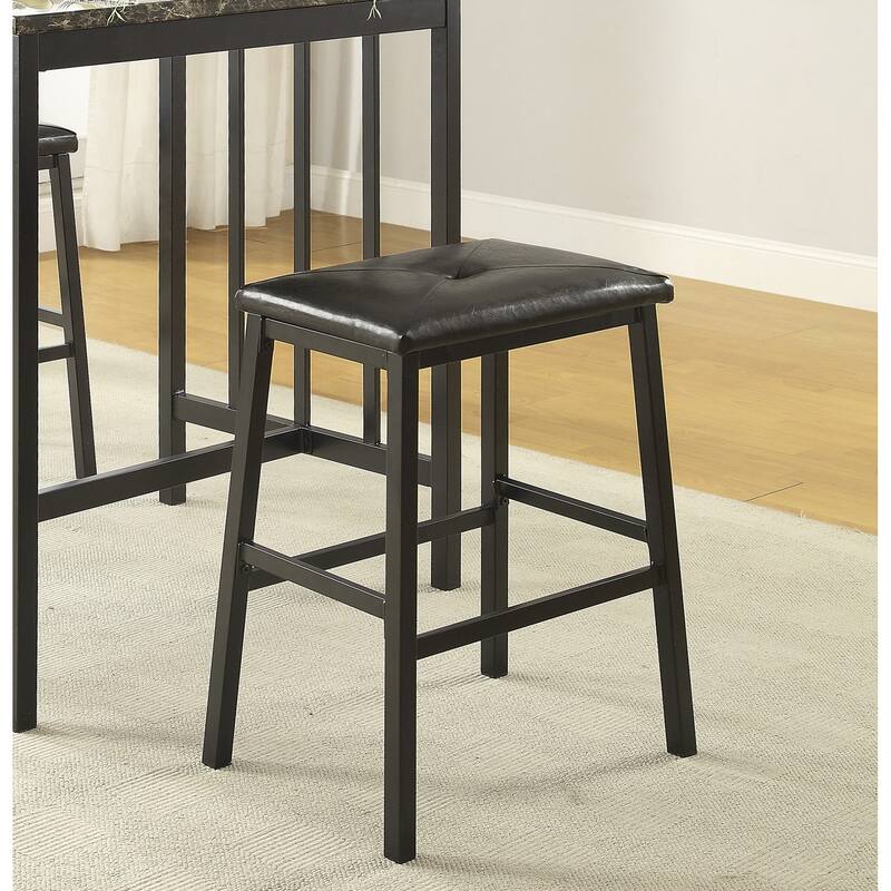 Metal 3pc Counter Height Set Table and 2 Stools