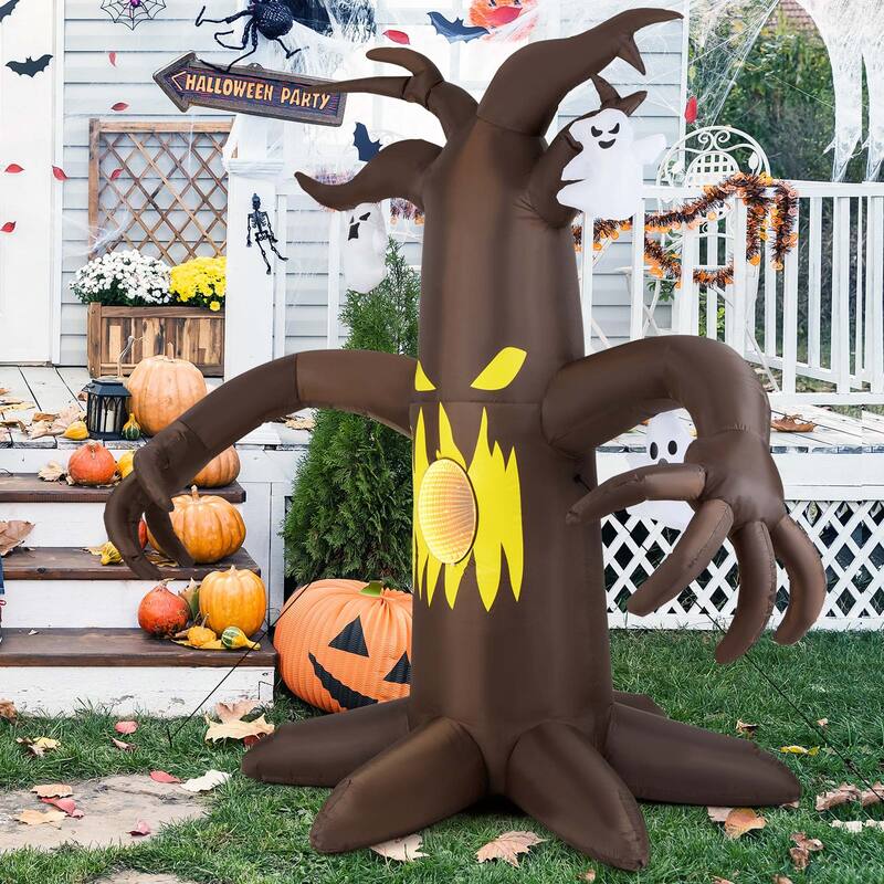 Costway 7.8 Ft Halloween Inflatables Scary Dead Tree Halloween - See Details