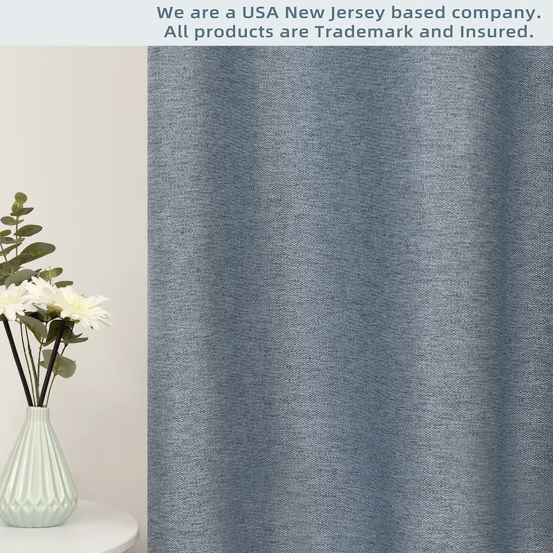 DriftAway Pinch Pleat Faux Linen Textured Blackout Curtains