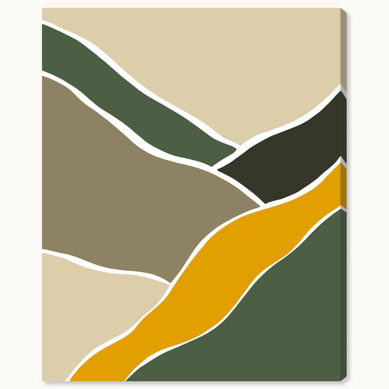 Wynwood Studio Canvas Abstract Up there in the Hills Brown Modern & Contemporary Wall Art Canvas Print
