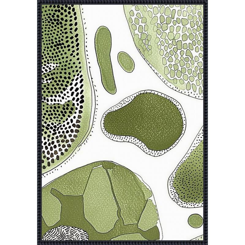 Fragments of Green by Tradelink inhouse artist Framed Canvas Wall Art Print