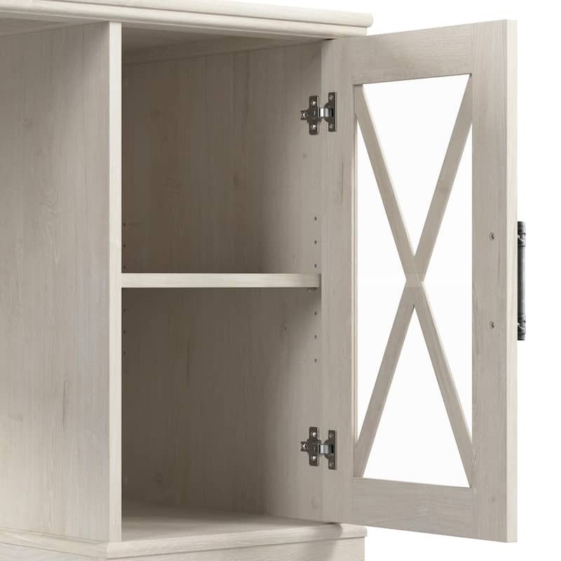 Lennox Farmhouse End Table with Storage - Set of 2 by Bush Furniture