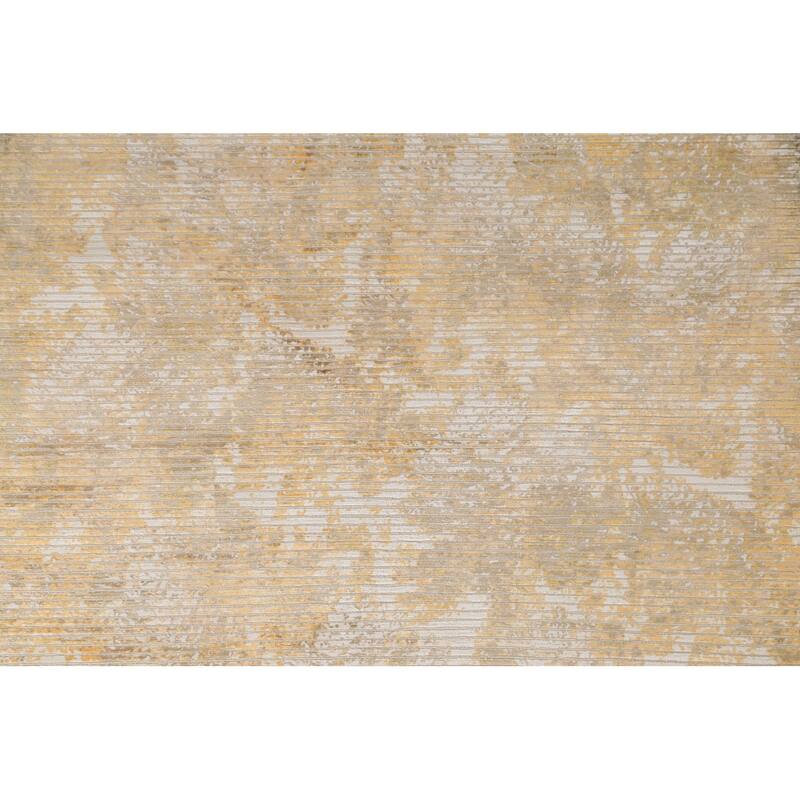 Striped Abstract Oriental Area Rug Hand-Knotted Wool Carpet - 5'6" x 7'9"