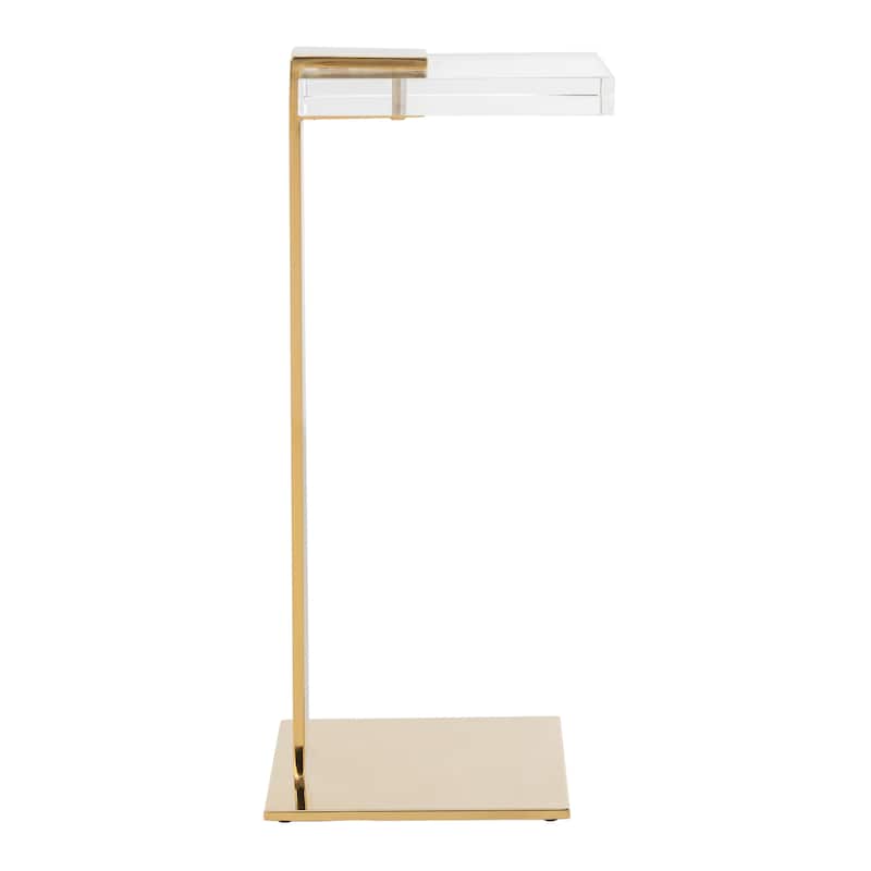 SAFAVIEH Couture Shiloh Acrylic Drink Table - 9.8" W x 9.8" L x 24" H - 10Wx10Dx24H