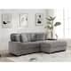 118.4"W Plush Modular Sectional Sofa with Pillows - 2 Piece Light Grey - Right Facing