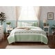 preview thumbnail 41 of 68, Madison Park Vanessa 6 Piece Cotton Percale Quilt Set with Throw Pillows Sage-Green - California King