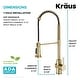 preview thumbnail 62 of 153, Kraus Britt Commercial 3-Function 1-Handle Pulldown Kitchen Faucet
