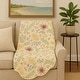 preview thumbnail 3 of 1, 48" x 58" Fiji Quilted Botanical Scalloped Edge Accent Throw Blanket