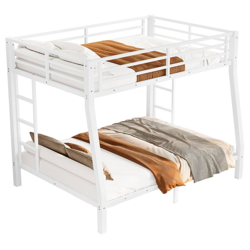 Metal Full XL over Queen Bunk Bed for Teens and Adults,Space-Saving/Noise Reduced/No Box Spring Needed