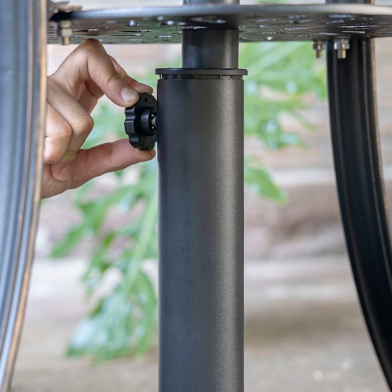 Outdoor 22 lb. Round Black Patio Umbrella Base, Resin and Concrete