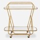 preview thumbnail 4 of 4, Uttermost Swain Brass Serving Cart - 35.75" H x 35.75" W x 16.5" D