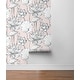 preview thumbnail 11 of 34, NextWall Lotus Floral Peel and Stick Wallpaper