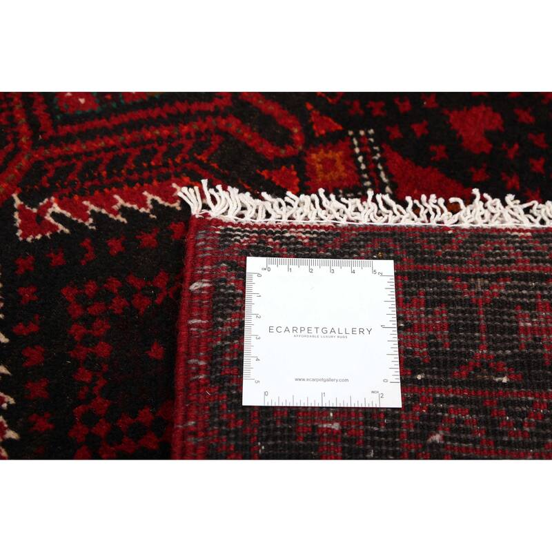 ECARPETGALLERY Hand-knotted Teimani Black, Red Wool Rug - 3'5 x 6'1