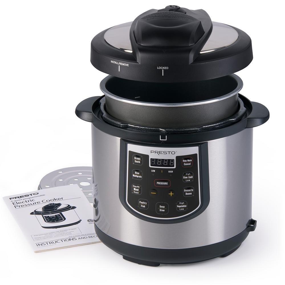 Presto 02141 6-Qt. Electric Pressure Cooker - stainless/black