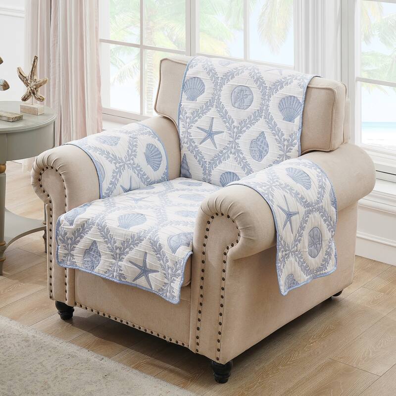 Greenland Home Fashions Laguna Pet-Friendly Coastal Slipcover - Furniture Protector