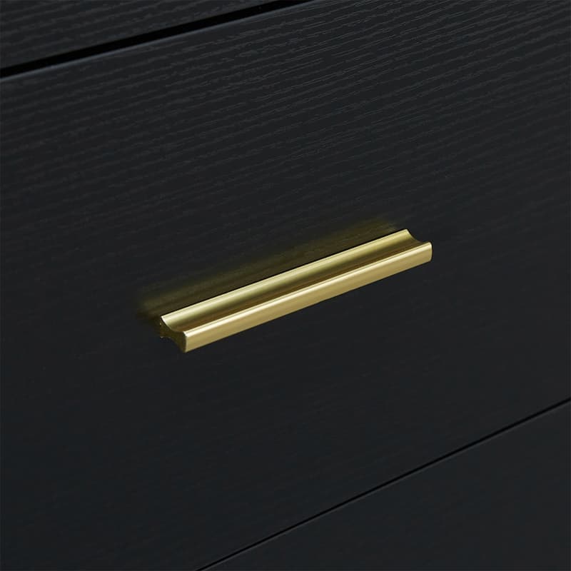 Modern 9-Drawer Dresser Wide Bedroom Chest Engineered Wood Storage Cabinet with Golden Handles and Ample Space