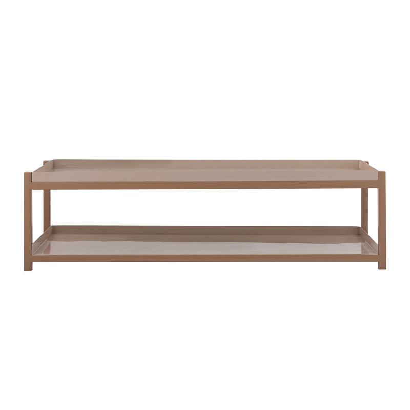 happimess Industrial Compact 10.75" 6-Pair 2-Tier Iron Shoe Rack