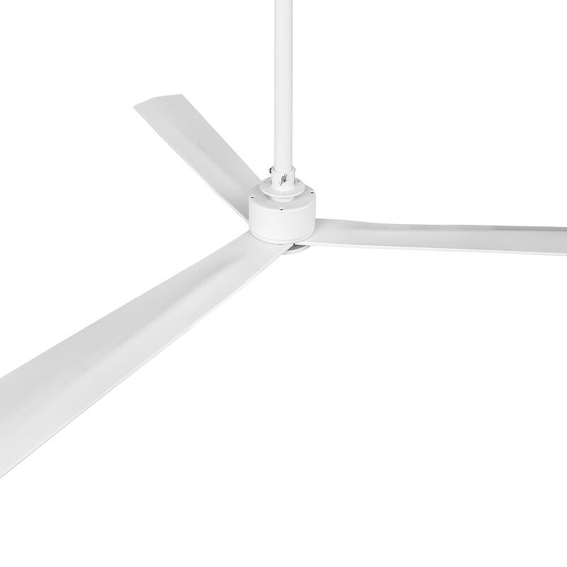 50" White Modern ABS 3-Blade Outdoor Ceiling Fan without Light