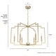 preview thumbnail 10 of 11, Hunter Zoanne 6-Light Modern Geometric Chandelier - Entry, Dining Room - Contemporary, Transitional