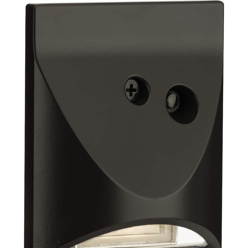 LED Indoor Outdoor Antique Bronze Integrated LED Wall or Step Light - 4.75 in x 2.04 in x 3 in