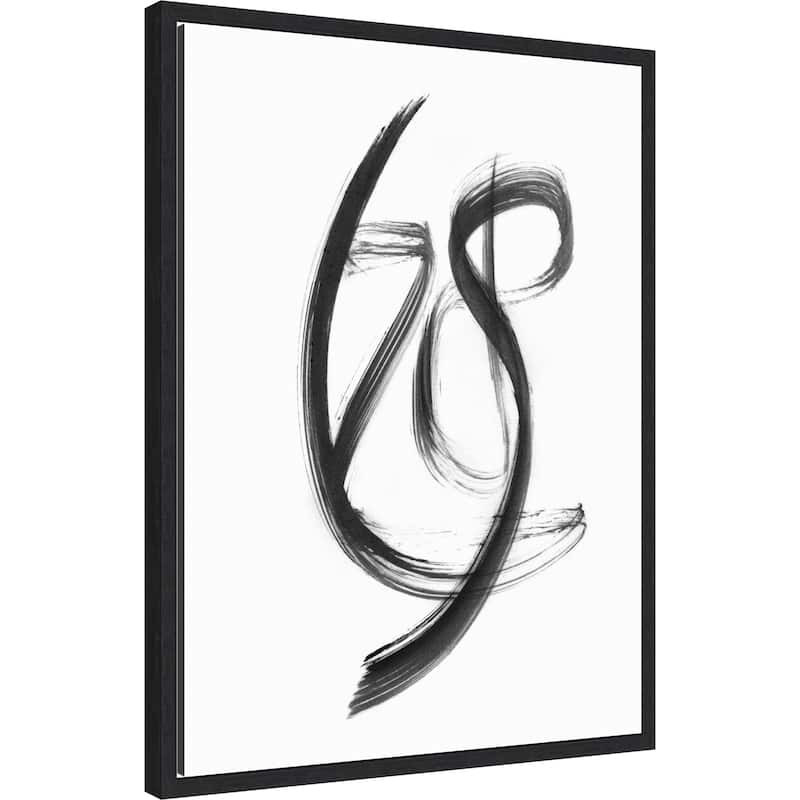 Brush Stroke No. 2 by Danushka Abeygoda (18 x 24 in.), Framed Canvas Wall Art Print