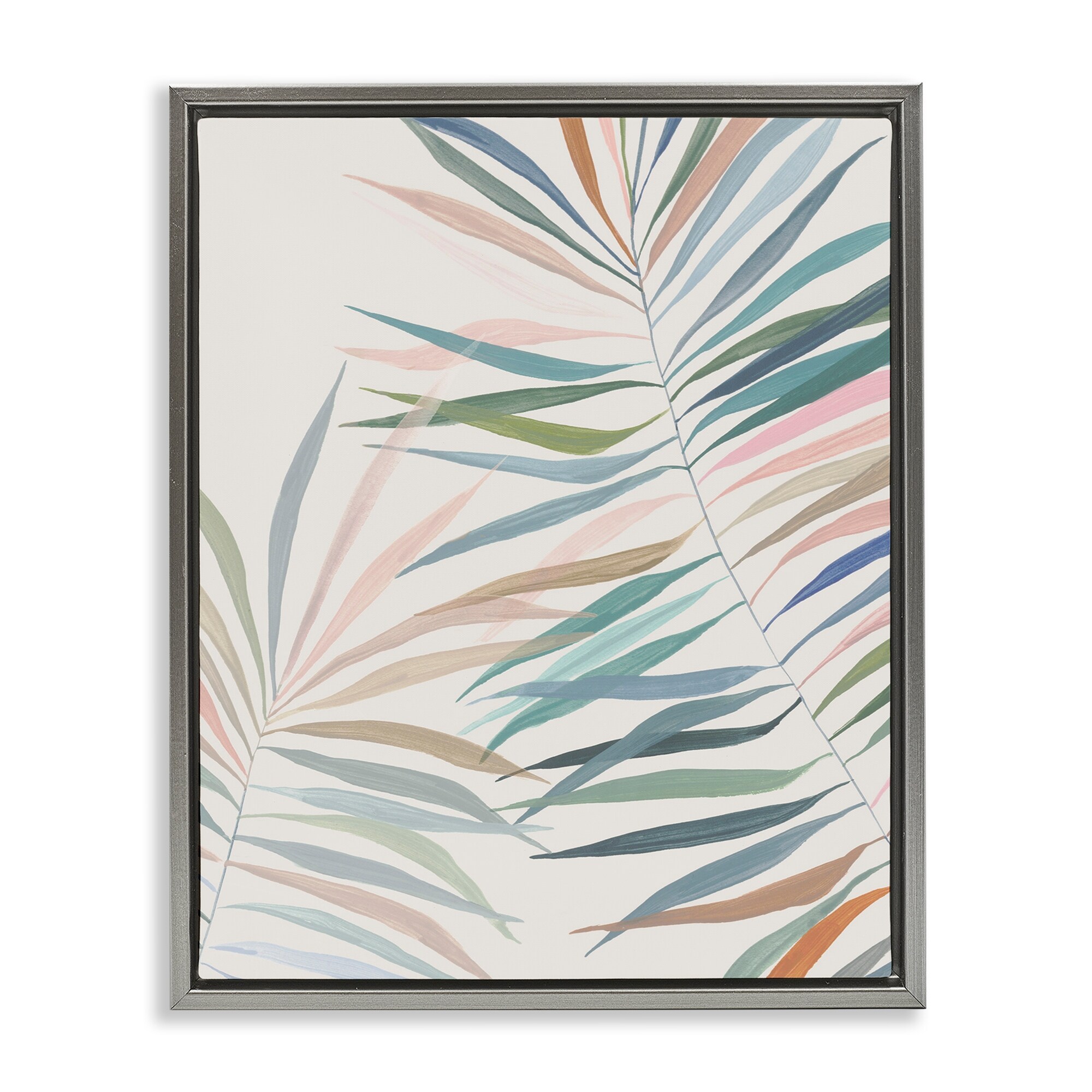 Stupell Pastel Tropical Harmony Framed Floater Canvas Wall Art Design By Hannah Dawson