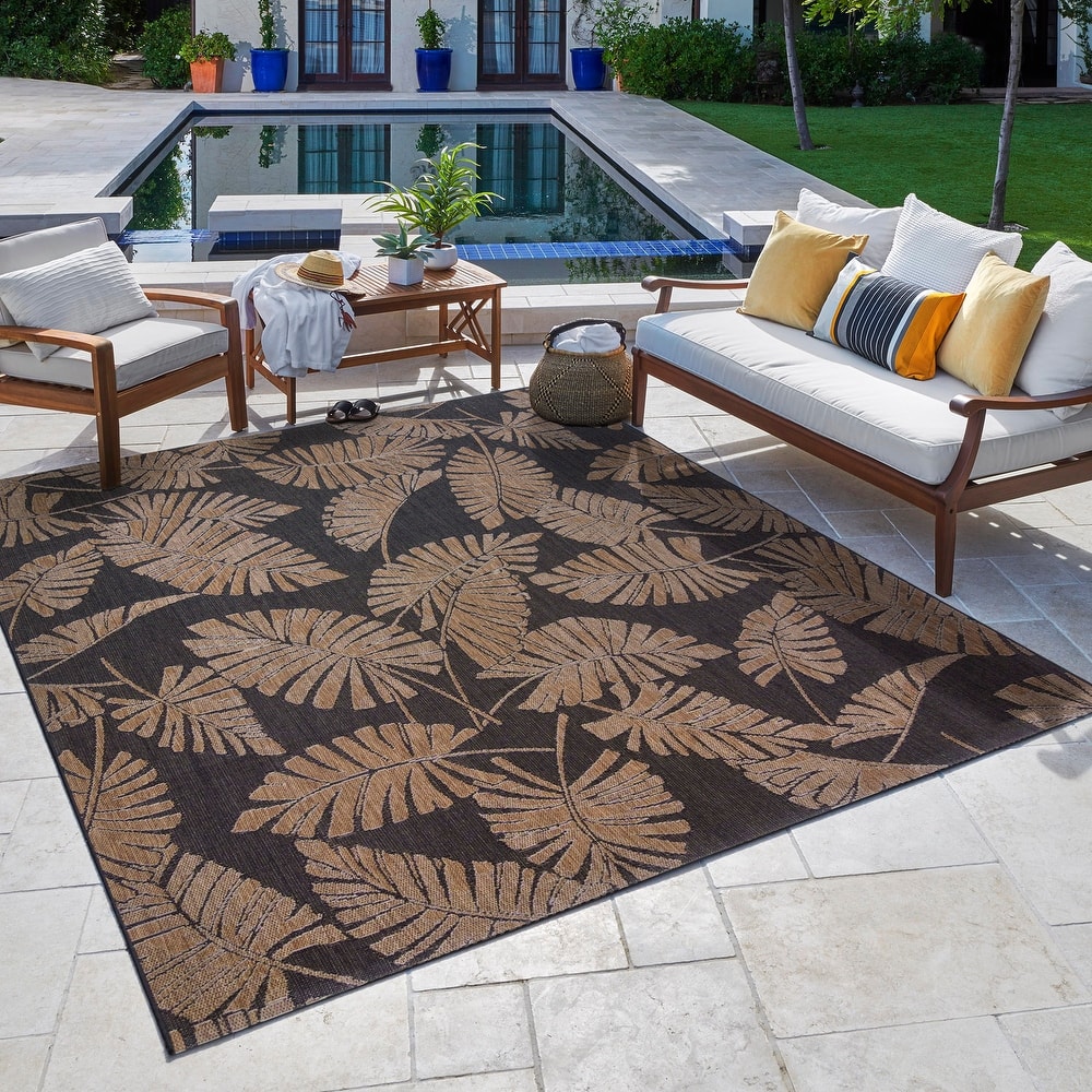 Reyn Spooner Tradewinds Hawaiian Tropical UV Protected Polypropylene Flatweave Indoor/ Outdoor Area Rug Collection