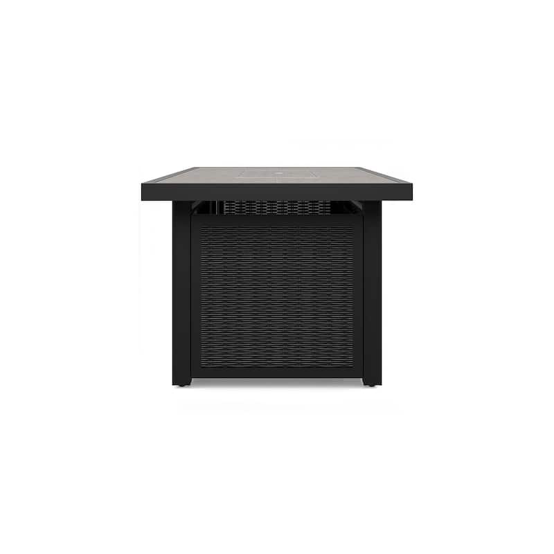 Beachcroft Outdoor Rectangular Fire Pit Table - 58" W x 30" D x 25.13" H