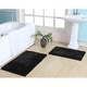 preview thumbnail 12 of 33, Chesapeake Luxury Microfiber Bath Rug Set 20”X32” 23”X39” Black