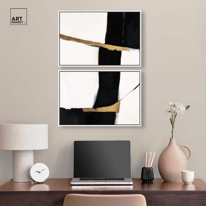 Weight of Black II Canvas Set of 2 by Art Remedy