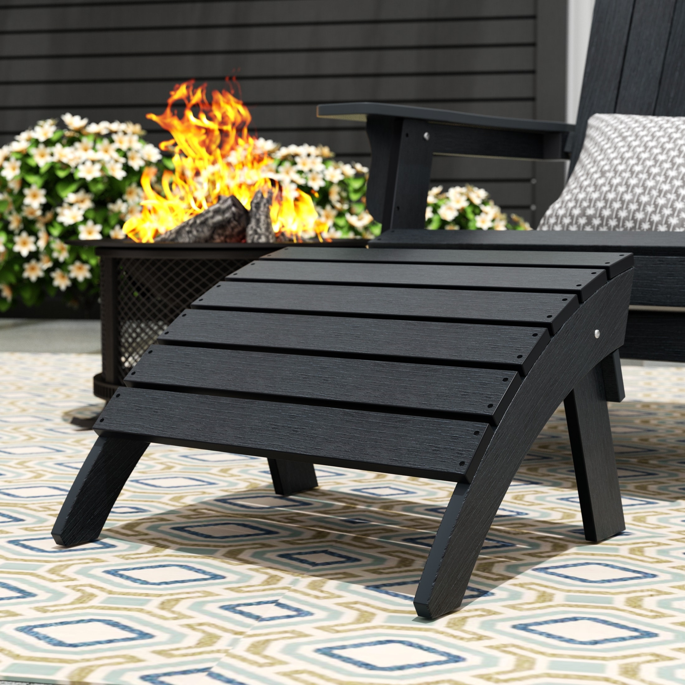 Plastic outdoor ottoman deals