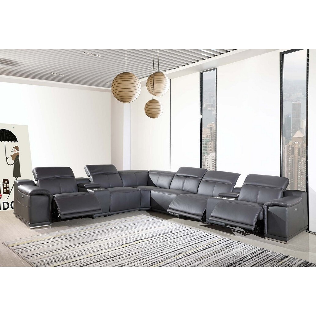 Shop Florence Upholstered 3 Power Reclining 8pc W 2 Consoles