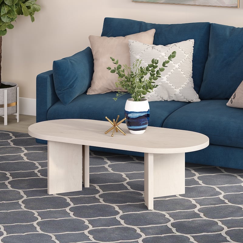 Alma 48" Wide Oval Coffee Table - 47.63" Wide