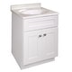 preview thumbnail 1 of 9, Design House Brookings 25" Free Standing Single Basin Vanity Set with White - Painted