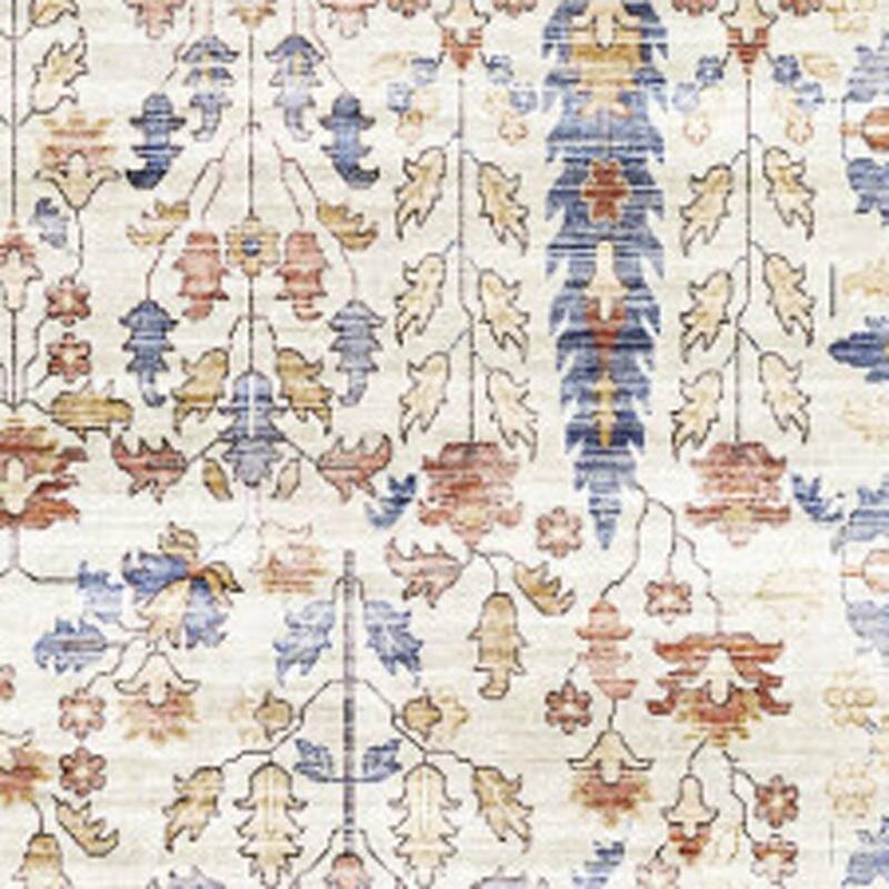 HomeRoots Floral Medallion Modern Rectangle Area Rug