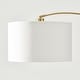 preview thumbnail 5 of 11, Brightech Logan 76 in. Antique Brass Modern Adjustable and Extendable LED Floor Lamp with White Fabric Drum Shade