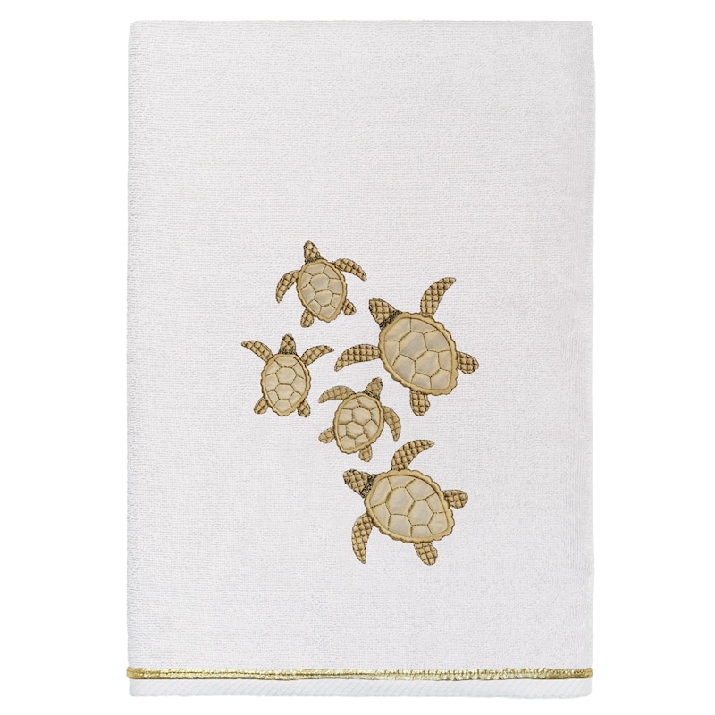 Authentic Hotel and Spa Turkish Cotton Tortuga 3PC Embellished Towel Set