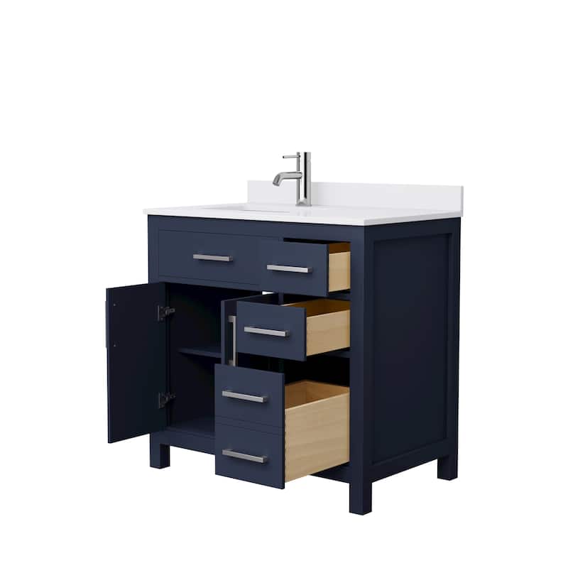 Beckett 36 Inch Single Vanity, Cultured Marble Top