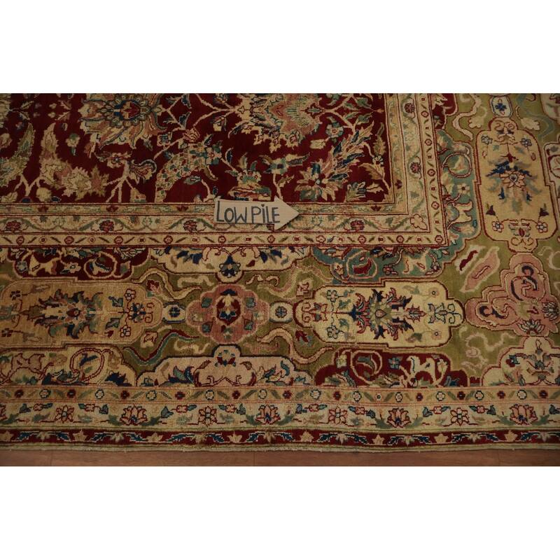 Hand Knotted Oriental 100% Wool Carpet Traditional Floral Red Agra Area Rug - 17' 1'' X 11' 10''