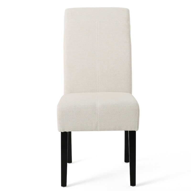 T-stitch Pattern Beige Fabric Dining Chair (Set of 2) by Christopher Knight Home