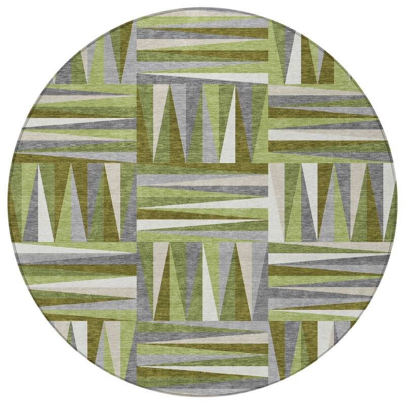 HomeRoots Geometric Transitional Rectangle Outdoor Rug