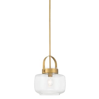 Minka Lavery 3937 WickGlow 11" Wide Pendant with Clear Glass Shade