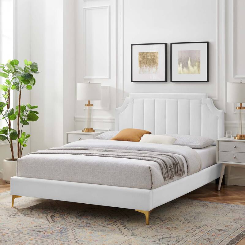 Sienna Performance Velvet Full Platform Bed