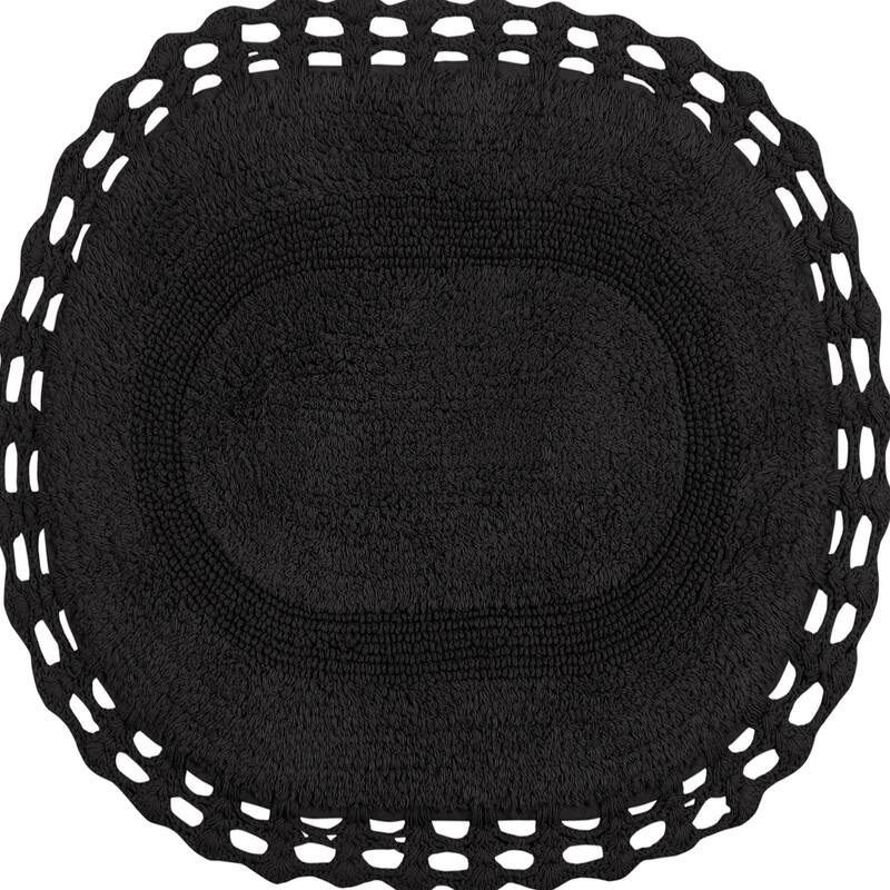Hampton Contour Rug, Cotton Soft, Water Absorbent, Non Slip U Shape Contour Rug Machine Washable 20"x20" Contour