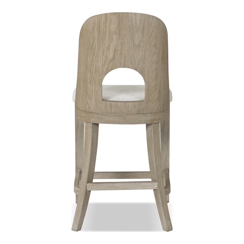 Furniture of America Piez Modern Solid Wood Curved Back Counter Height Chairs (Set of 2)