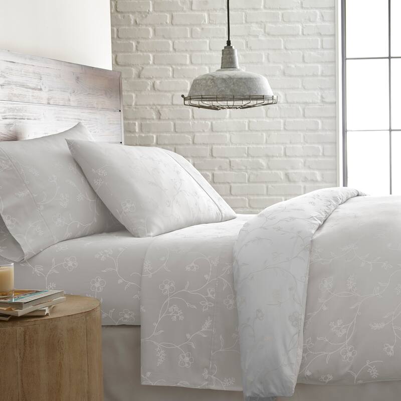 Sweetbrier Luxury Cotton Reversible Duvet Cover and Sham Set