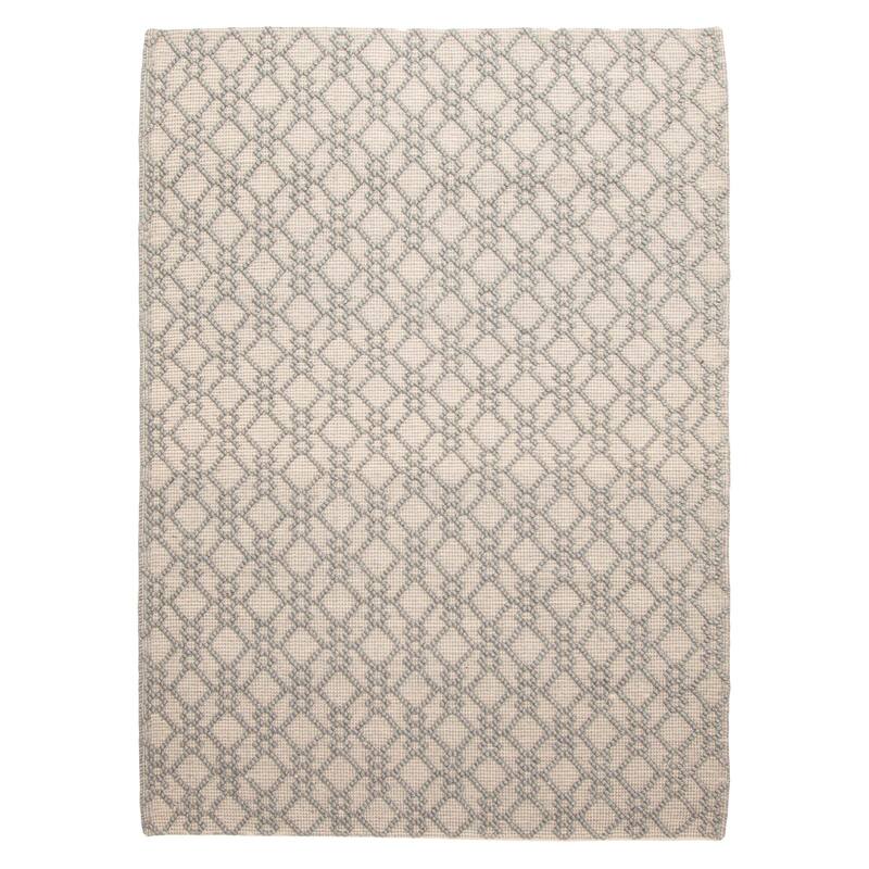 ECARPETGALLERY Braid weave Sienna Grey Wool Rug - 5'3 x 7'2